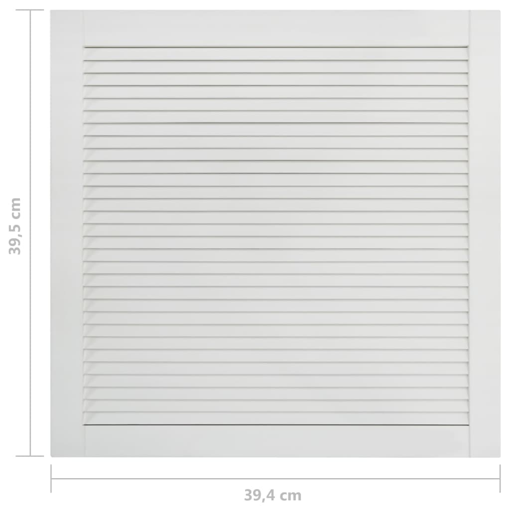 Säleikköovi 2 kpl täysi mänty valkoinen 39,5x39,4 cm - Harrastajankoti.fi