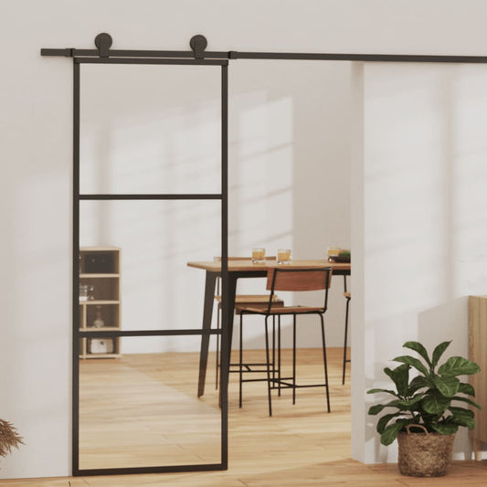 Liukuovi asennustarvikkeilla ESG lasi ja alumiini 76x205 cm - Harrastajankoti.fi