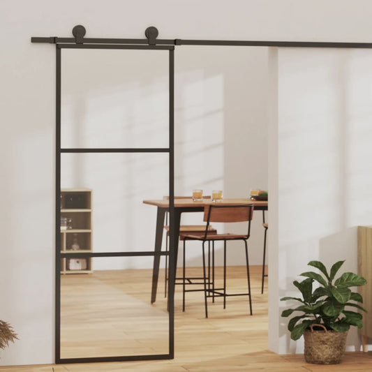 Liukuovi asennustarvikkeilla ESG lasi ja alumiini 76x205 cm - Harrastajankoti.fi