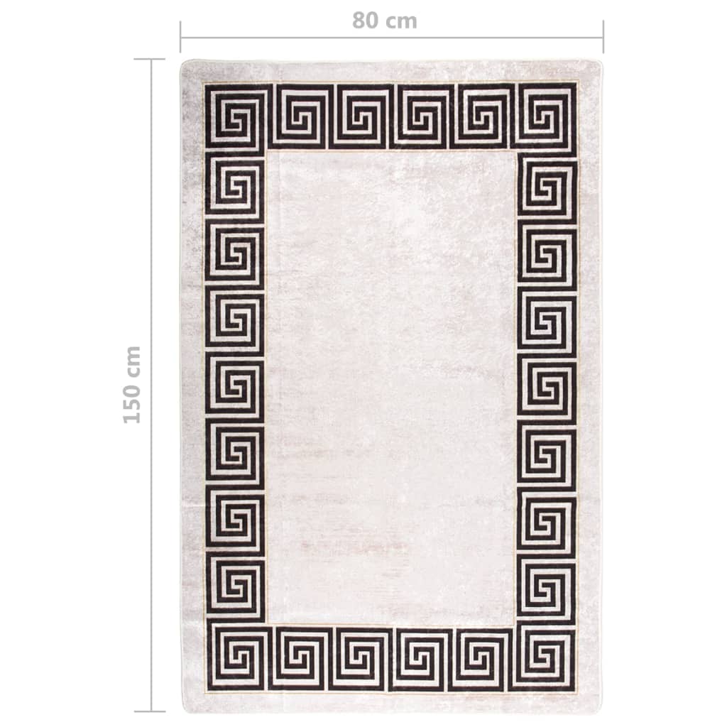 Matto pestävä 80x150 cm vaalea beige liukumaton - Harrastajankoti.fi