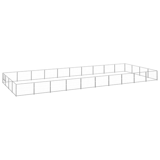 Koiranhäkki hopea 40 m² teräs - Harrastajankoti.fi