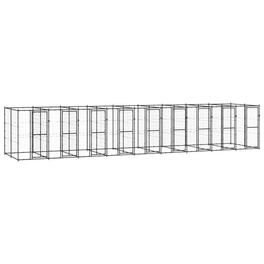 Koiran ulkohäkki teräs 21,78 m² - Harrastajankoti.fi