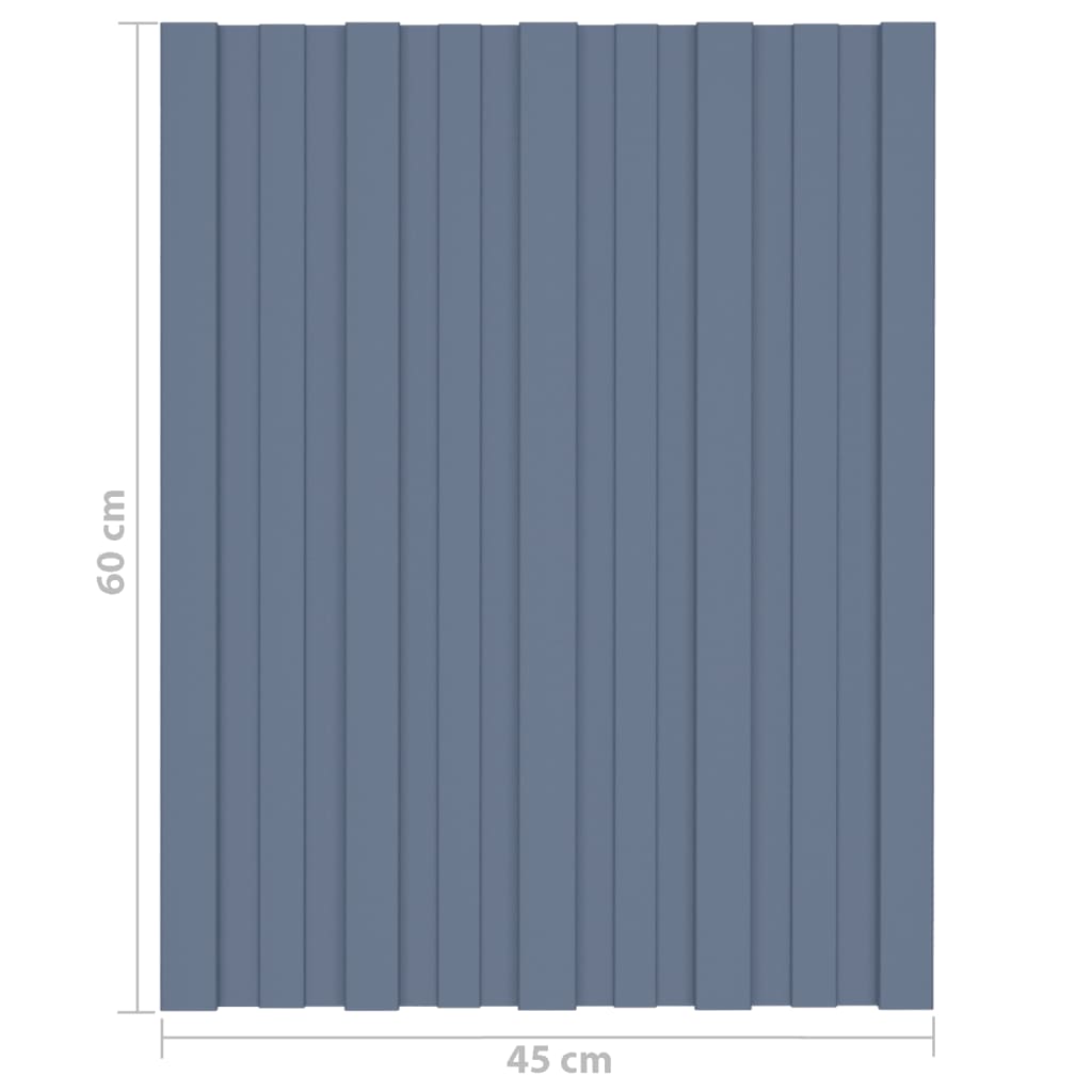 Kattopaneeli 36 kpl galvanoitu teräs harmaa 60x45 cm - Harrastajankoti.fi