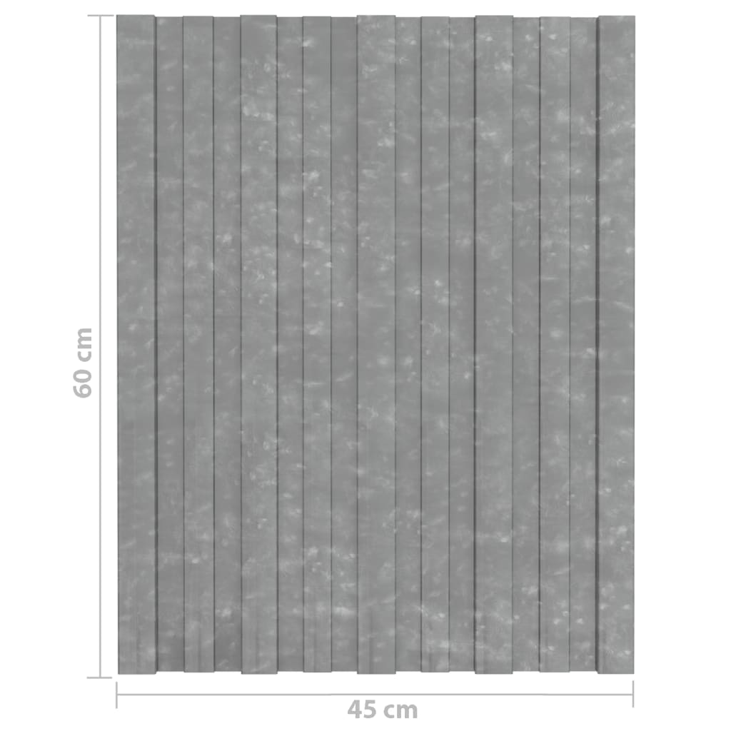 Kattopaneeli 36 kpl galvanoitu teräs hopea 60x45 cm - Harrastajankoti.fi