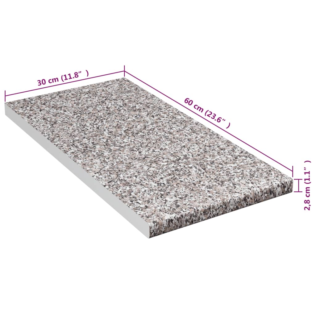 Keittiön työtaso harmaa graniittikuvio 30x60x2,8 cm lastulevy - Harrastajankoti.fi