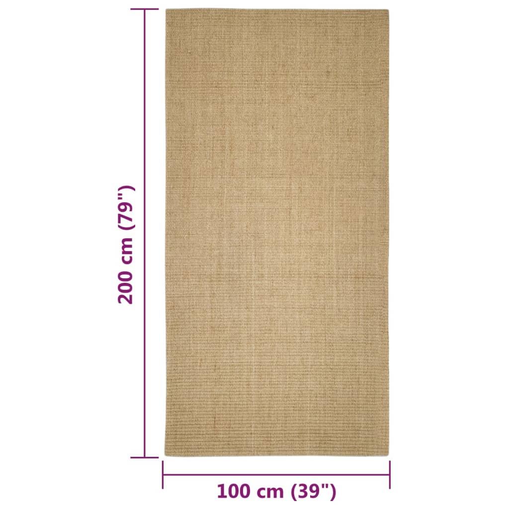 Matto luonnollinen sisal 100x200 cm - Harrastajankoti.fi