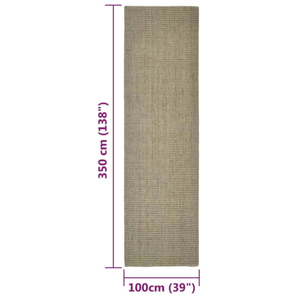 Matto luonnollinen sisal 100x350 cm harmaanruskea - Harrastajankoti.fi