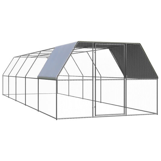 Ulkotilan kanahäkki 3x10x2 m galvanoitu teräs - Harrastajankoti.fi