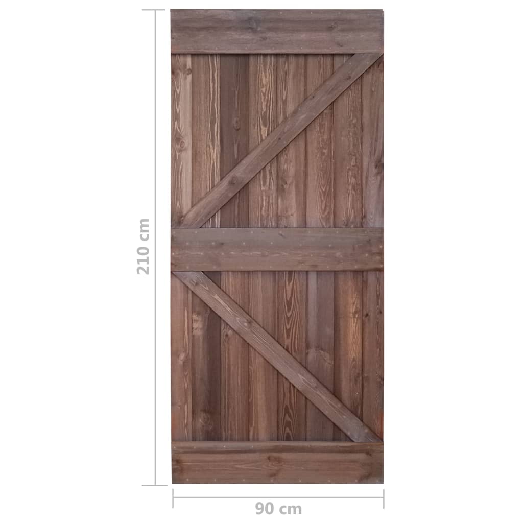 Liukuovi asennustarvikkeineen 90x210 cm mänty tummanruskea - Harrastajankoti.fi