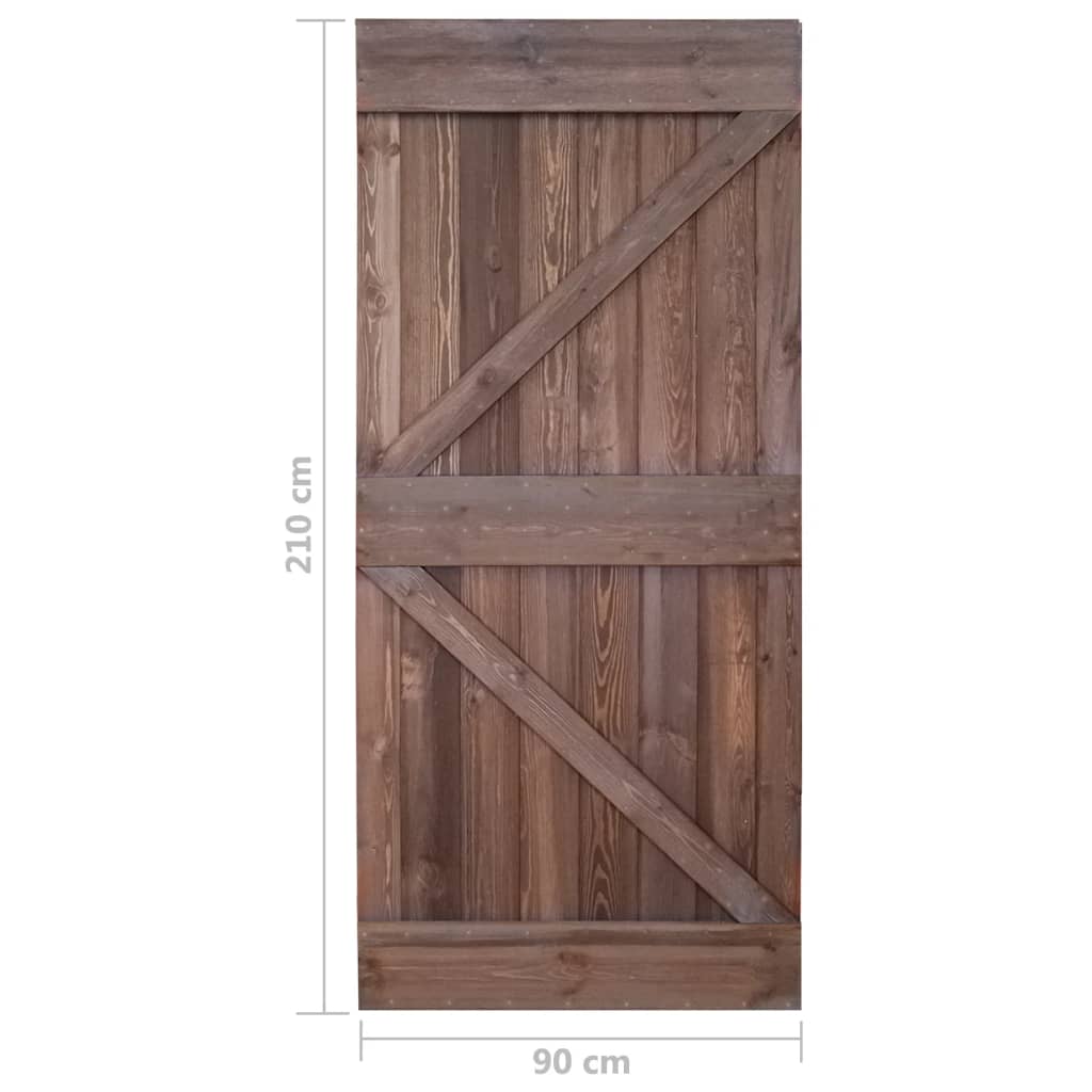 Liukuovi asennustarvikkeineen 90x210 cm mänty tummanruskea - Harrastajankoti.fi