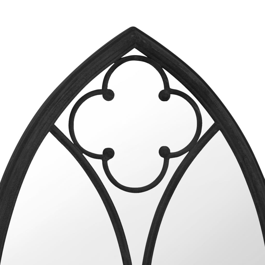 Puutarhapeili musta 100x45 cm rauta ulkokäyttöön - Harrastajankoti.fi