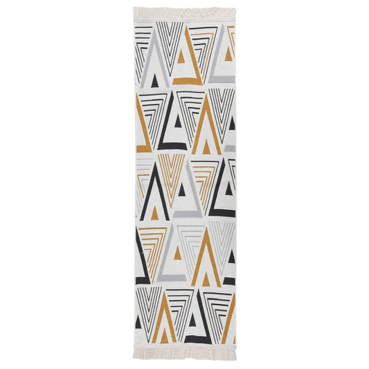 Matto keltainen ja harmaa 80x300 cm puuvilla - Harrastajankoti.fi