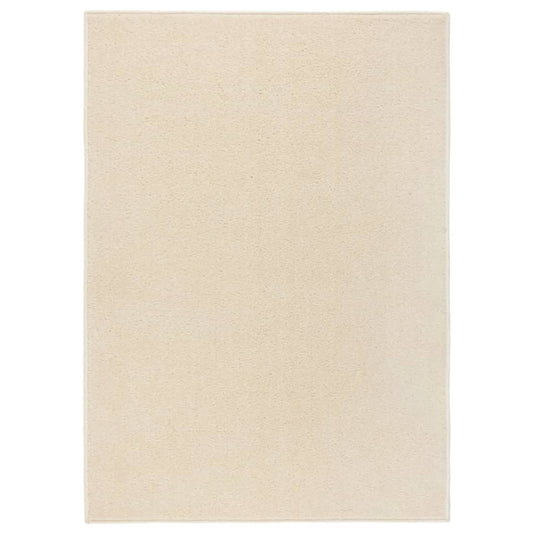 Lyhytnukkainen matto 120x170 cm kerma - Harrastajankoti.fi
