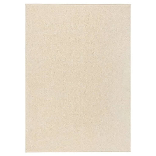 Lyhytnukkainen matto 240x340 cm kerma - Harrastajankoti.fi