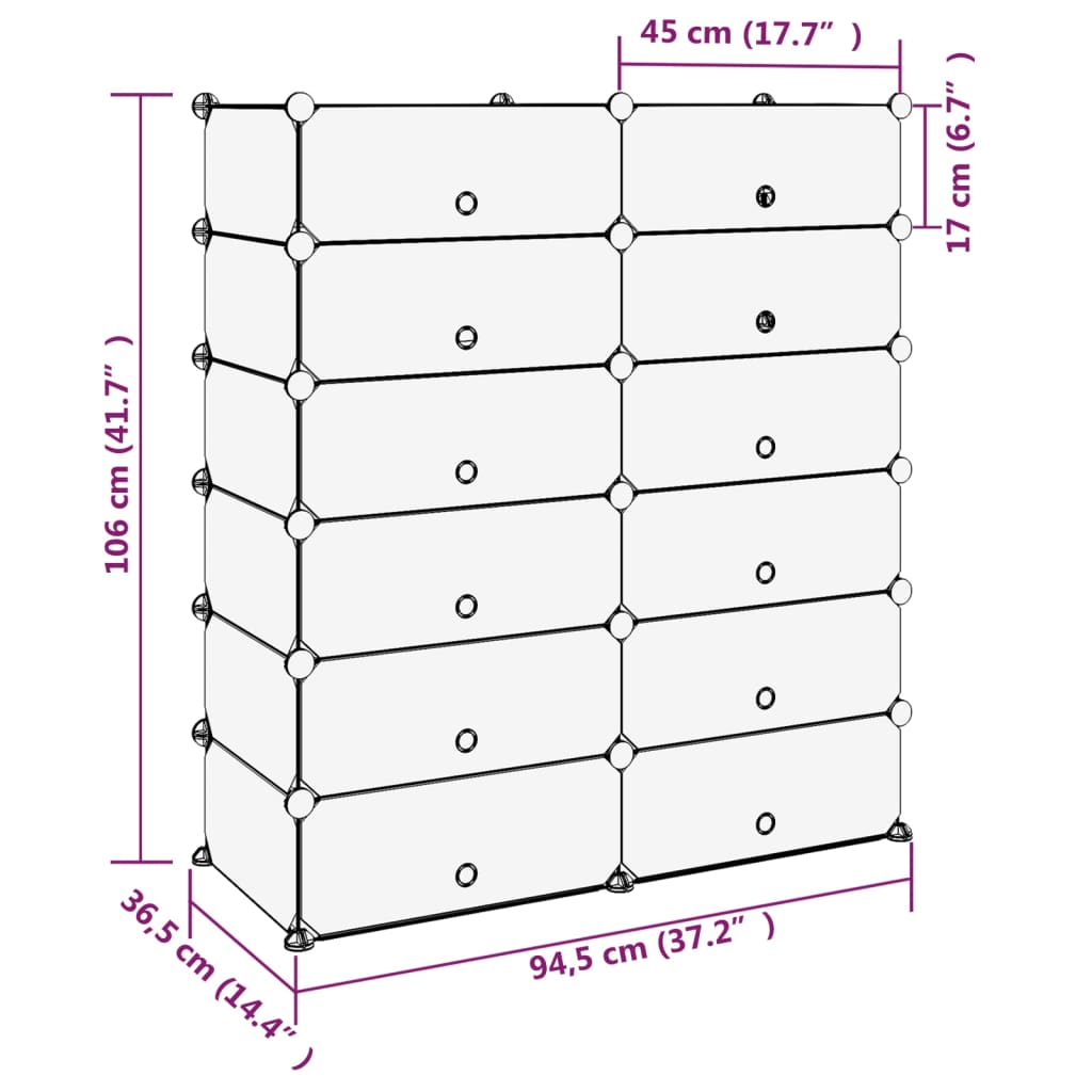 Kenkäteline musta 94,5x36,5x106 cm PP - Harrastajankoti.fi