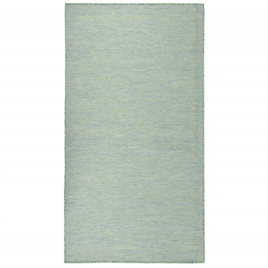 Ulkomatto Flatweave 80x150 cm turkoosi - Harrastajankoti.fi