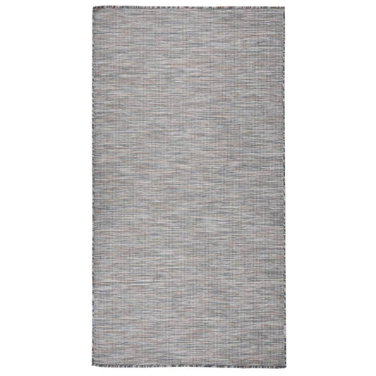 Ulkomatto Flatweave 80x150 cm ruskea ja musta - Harrastajankoti.fi