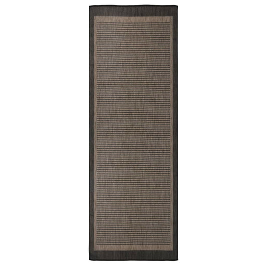 Ulkomatto Flatweave 80x250 cm tummanruskea - Harrastajankoti.fi