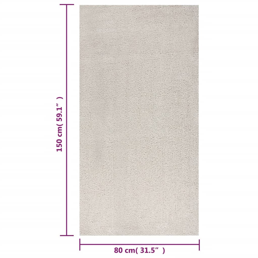 Pörrömatto korkeanukkainen kerma 80x150 cm - Harrastajankoti.fi