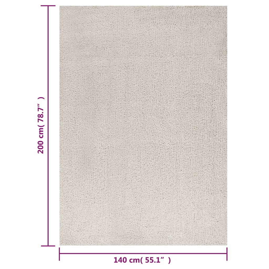 Pörrömatto korkeanukkainen kerma 140x200 cm - Harrastajankoti.fi