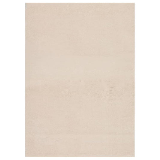 Matto pestävä pehmeä pörröinen 120x170 cm liukumaton beige - Harrastajankoti.fi
