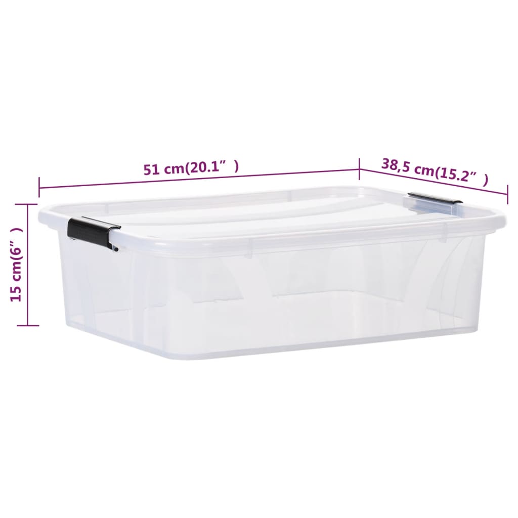 Säilytyslaatikot kansilla 2 kpl läpinäkyvä 21 l - Harrastajankoti.fi