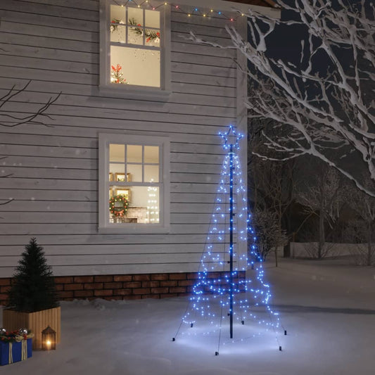 Joulukuusi piikillä 200 sinistä LED-valoa 180 cm - Harrastajankoti.fi