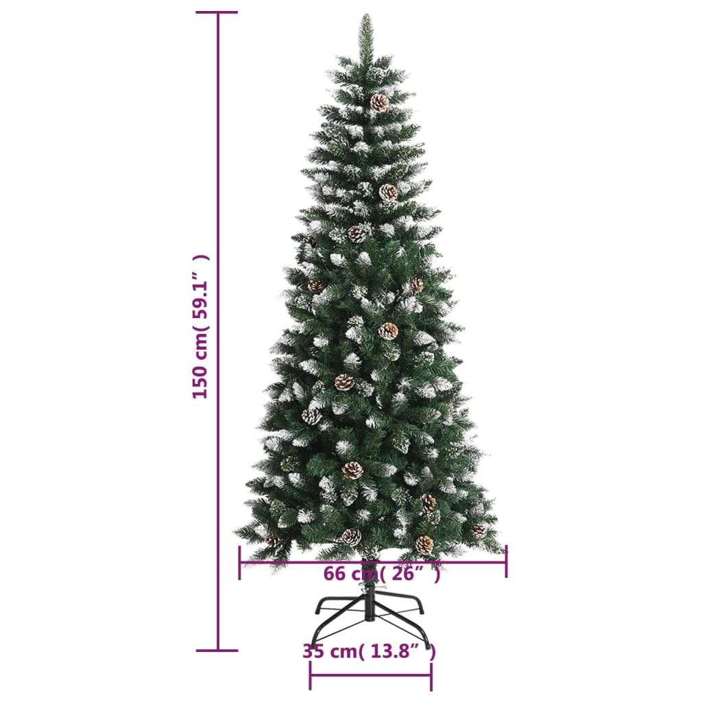 Tekojoulukuusi jalustalla vihreä 150 cm PVC - Harrastajankoti.fi