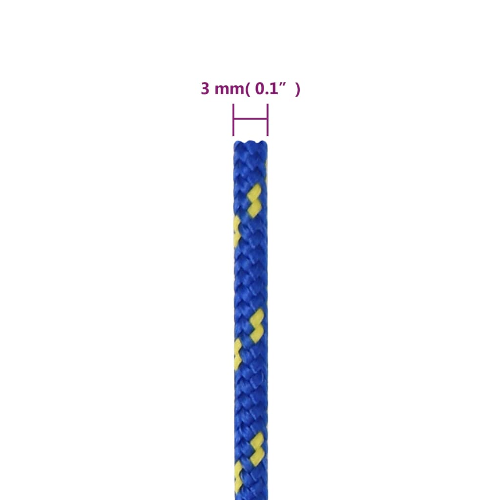 Veneköysi sininen 3 mm 250 mm polypropeeni - Harrastajankoti.fi
