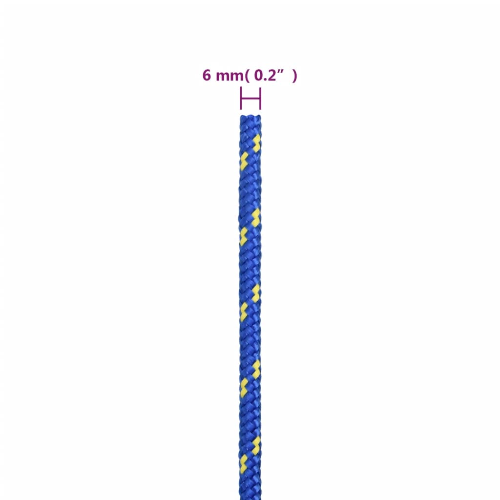Veneköysi sininen 6 mm 250 m polypropeeni - Harrastajankoti.fi