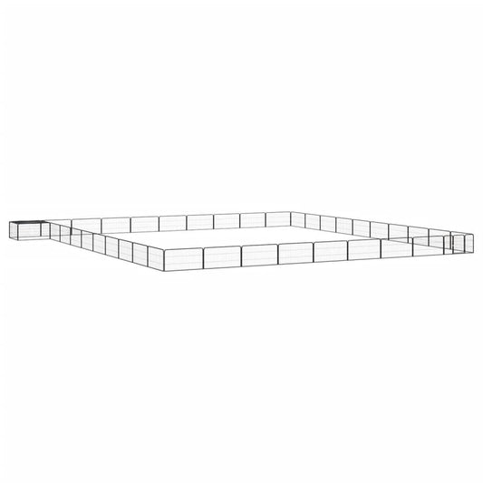 Koiranhäkki 40 paneelia musta 100x50 cm jauhemaalattu teräs - Harrastajankoti.fi
