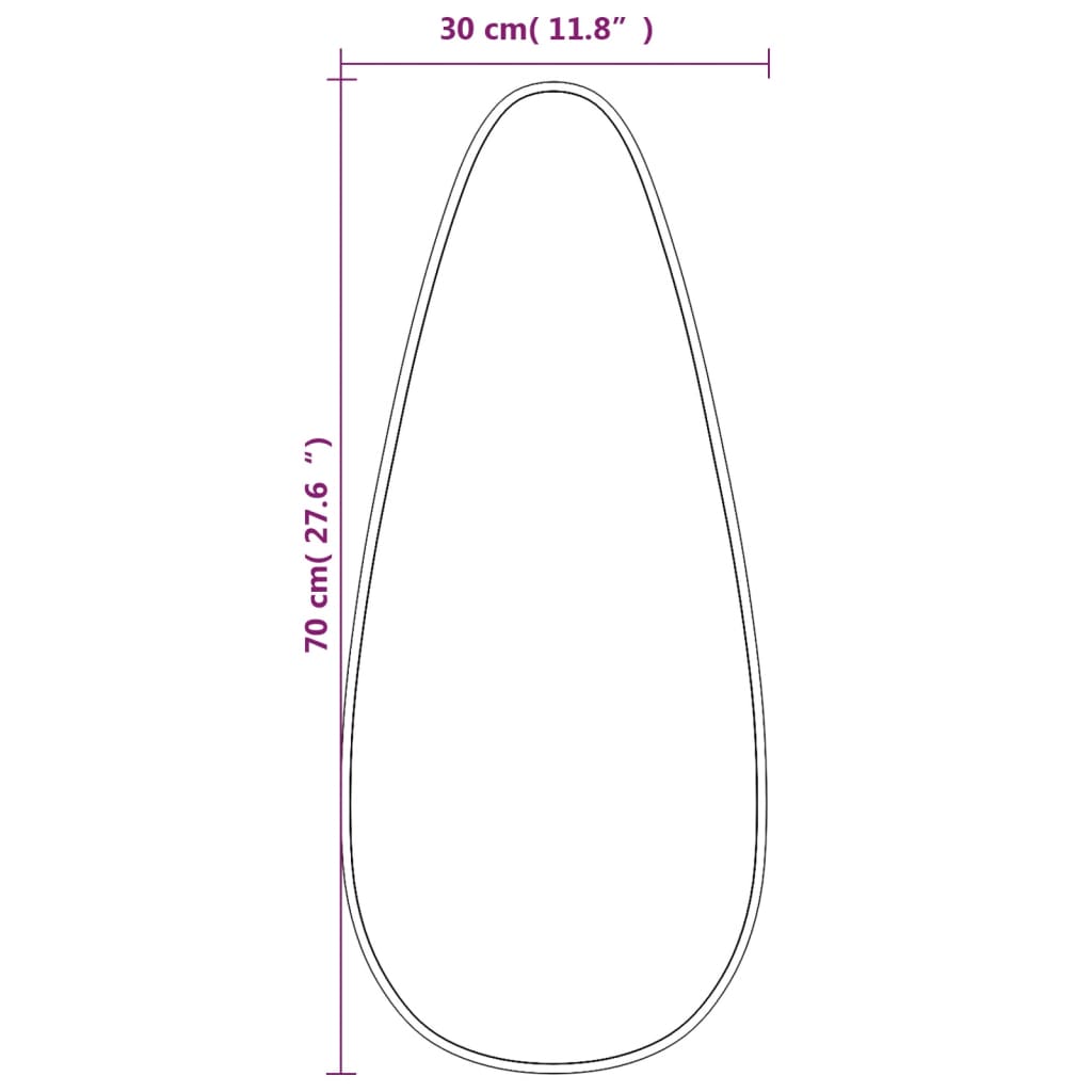 Seinäpeili hopea 70x30 cm - Harrastajankoti.fi