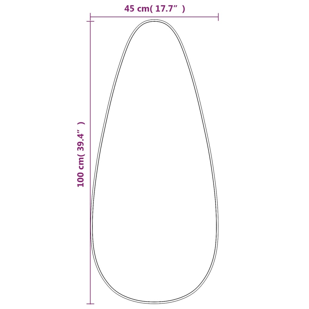Seinäpeili hopea 100x45 cm - Harrastajankoti.fi