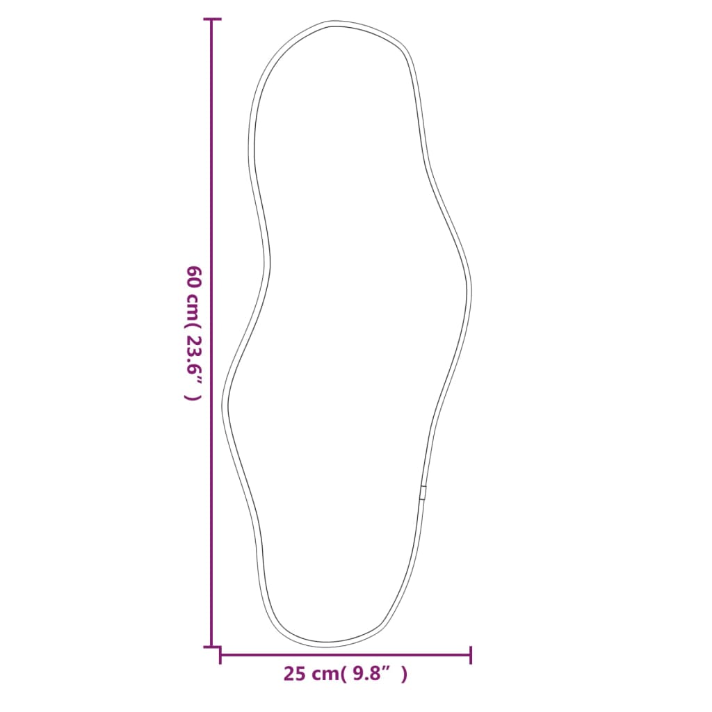 Seinäpeili hopea 60x25 cm - Harrastajankoti.fi