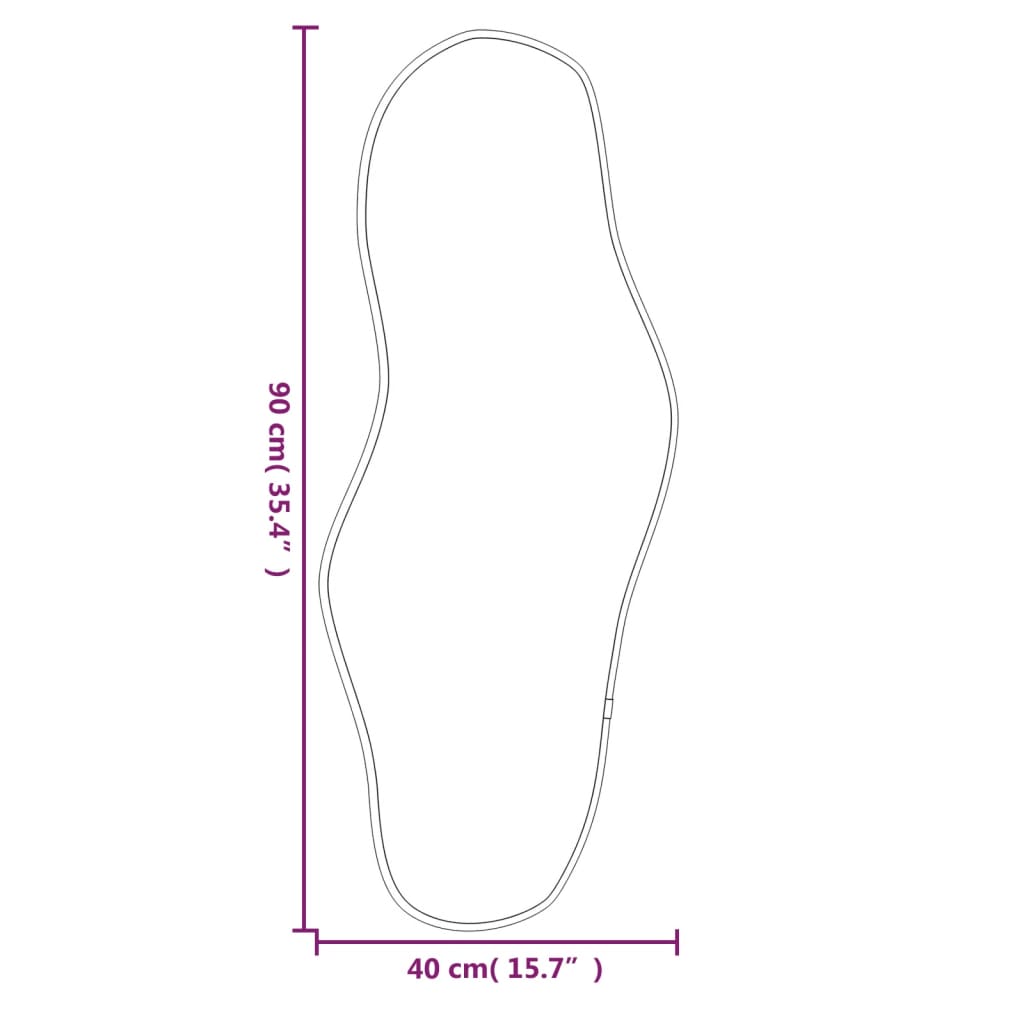 Seinäpeili hopea 90x40 cm - Harrastajankoti.fi