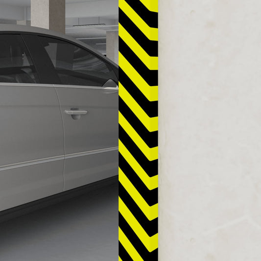 Kulmasuoja keltainen ja musta 6x2x101,5 cm PU - Harrastajankoti.fi