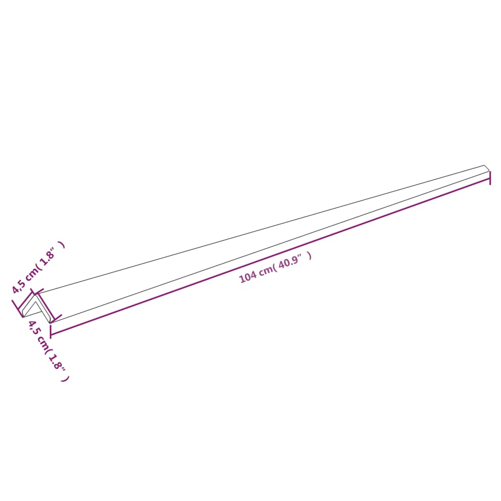 Kulmasuojat 2 kpl keltainen ja musta 4,5x4,5x104 cm PU - Harrastajankoti.fi