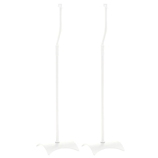 Yleiskaiutinteline 2 kpl valkoinen 19x19x82-104 cm teräs - Harrastajankoti.fi