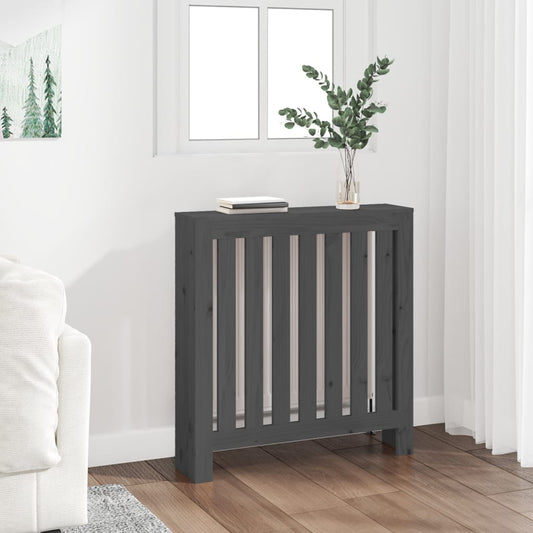 Lämpöpatterin suoja harmaa 79,5x19x84 cm täysi mänty - Harrastajankoti.fi