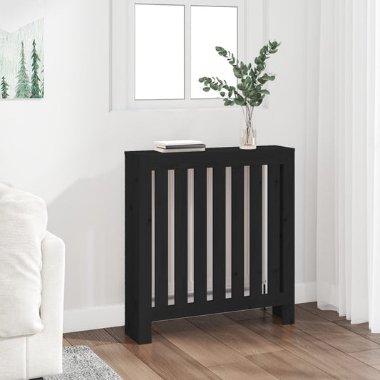 Lämpöpatterin suoja musta 79,5x19x84 cm täysi mänty - Harrastajankoti.fi