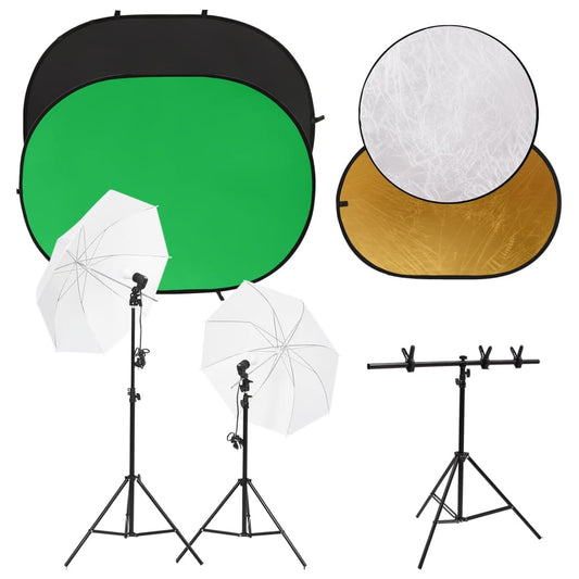Valokuvastudiosarja valosarja, taustakangas ja heijastin - Harrastajankoti.fi