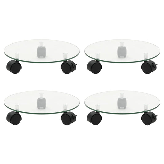 Kasvirullakot 4 kpl 28 cm karkaistu lasi pyöreä - Harrastajankoti.fi