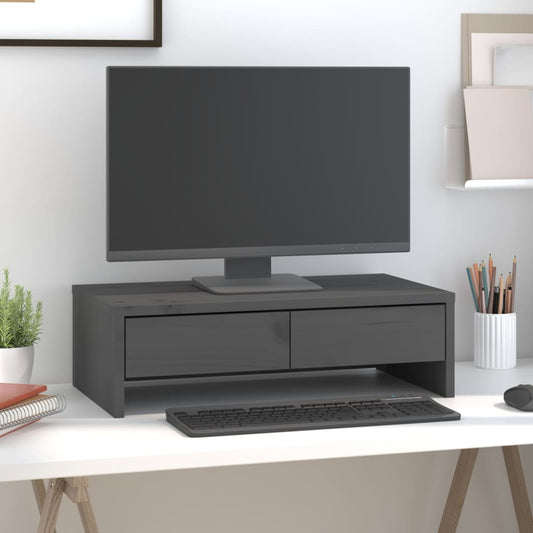 Näyttökoroke harmaa 50x27x15 cm täysi mänty - Harrastajankoti.fi