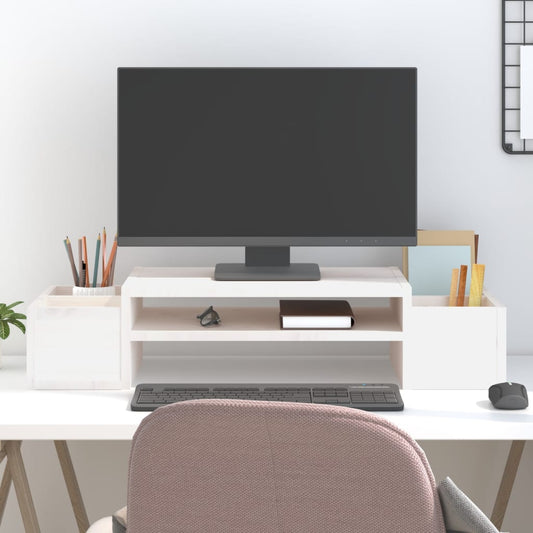 Näyttökoroke valkoinen 70x27,5x15 cm täysi mänty - Harrastajankoti.fi