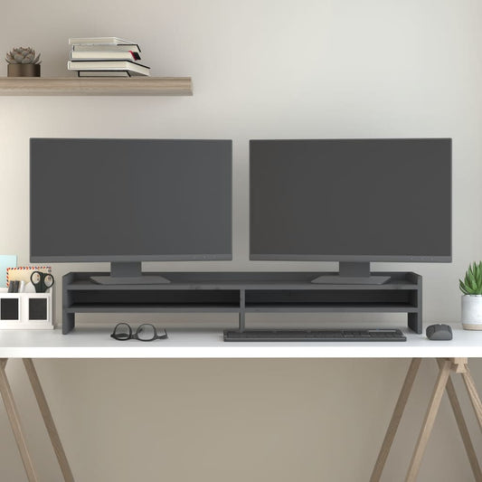 Näyttökoroke harmaa 100x24x16 cm täysi mänty - Harrastajankoti.fi