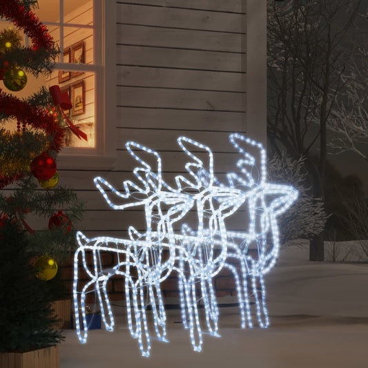 Poro joulukoriste 3 kpl kylmä valkoinen 76x42x87 cm - Harrastajankoti.fi