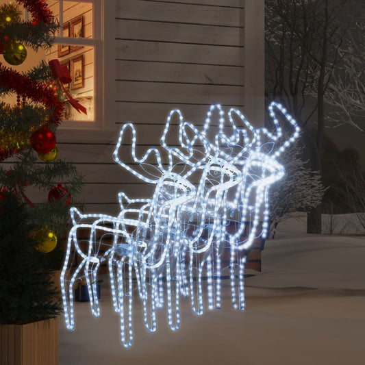 Poro joulukoristeet liikkuvat päät 3 kpl kylmä valkoinen - Harrastajankoti.fi