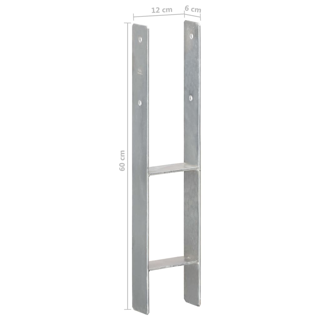 Aita-ankkurit 6 kpl hopea 12x6x60 cm galvanoitu teräs - Harrastajankoti.fi