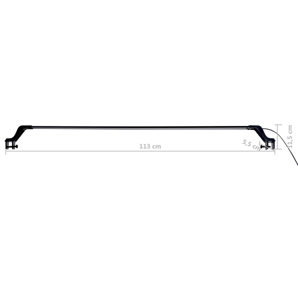 Akvaarion LED-valo kiinnittimillä 115-130 cm sininen/valkoinen - Harrastajankoti.fi