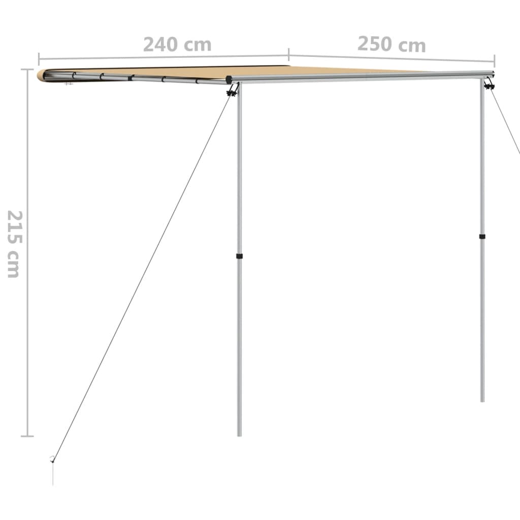 Asuntoauton ja -vaunun markiisi 2,4x2,5x2,15 m beige - Harrastajankoti.fi